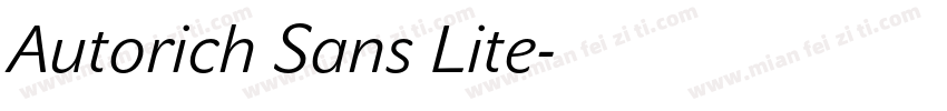 Autorich Sans Lite字体转换